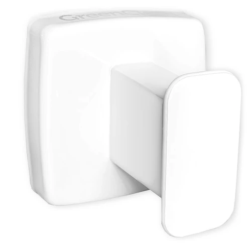 Egyágú akasztó, fogas, AISI304-es rozsdamentes acél, fehér, INOX