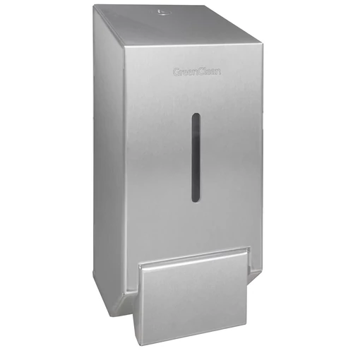 Vandálbiztos folyékonyszappan adagoló, zárható, műanyag tartály, r.m. acél, Silk Touch ujjlenyomatmentes, 0,5L