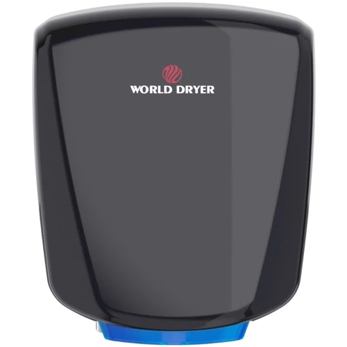 Q-162A2 WORLD DRYER VERDEdri villámgyors kézszárító zajszint csökkentővel, alumínium, fekete, 950W, 12mp, 69 dB SILENT