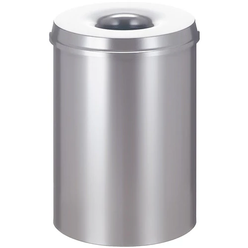 Kerek hulladékgyűjtő, 30 liter, szinterezett acél, selyem, önoltó fedéllel