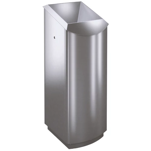 TEMPTATION METRO-S1 vandálbiztos álló hulladékgyűjtő 60L-es belső fém rekesszel, zárható, önoltó, 1,5mm r.m. acél