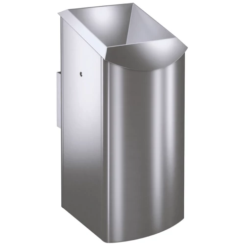 TEMPTATION METRO-W1 vandálbiztos fali hulladékgyűjtő 50L-es belső fém rekesszel, zárható, önoltó, 1,5mm r.m. acél