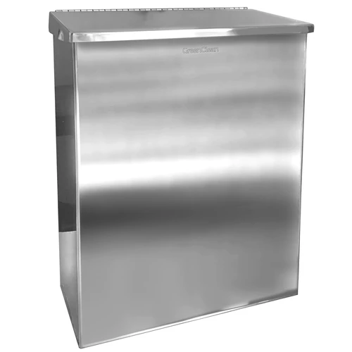 Fali fedeles intim hulladékgyűjtő, alulról üríthető, zárható, 5L r.m. acél fényes