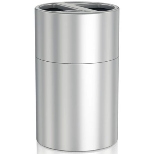 Szelektív álló hulladékgyűjtő 2x60L rekesszel, H=830mm, alumínium, ujjlenyomatmentes