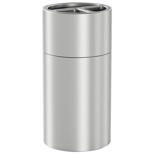 Szelektív álló hulladékgyűjtő 2x30L és 1x60L rekesszel, H=830mm, alumínium, ujjlenyomatmentes