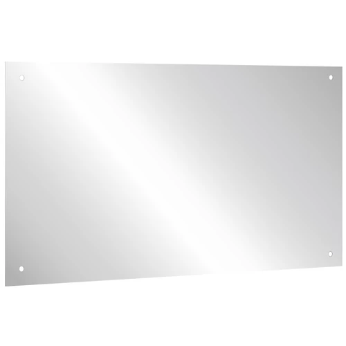 Vandálbiztos, rozsdamentes acél tükörlap, 300x200mm, furatolt