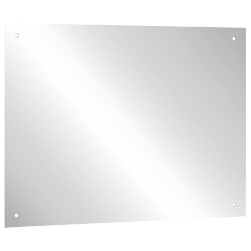 Vandálbiztos, rozsdamentes acél tükörlap, 300x250mm, furatolt