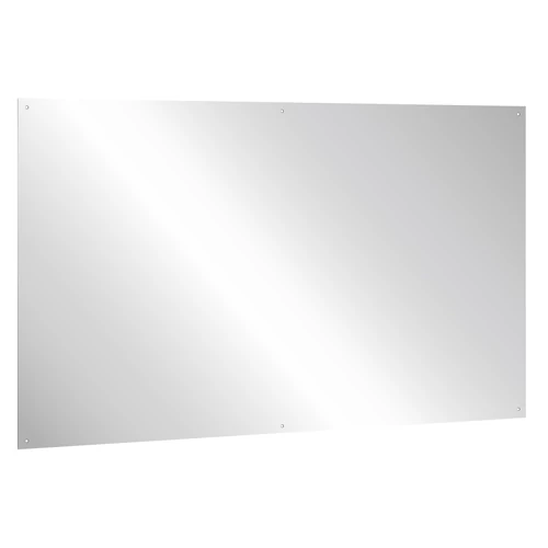 Vandálbiztos, rozsdamentes acél tükörlap, 600x900mm, furatolt