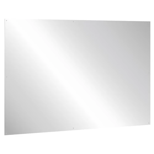 Vandálbiztos, rozsdamentes acél tükörlap, 800x1000mm, furatolt
