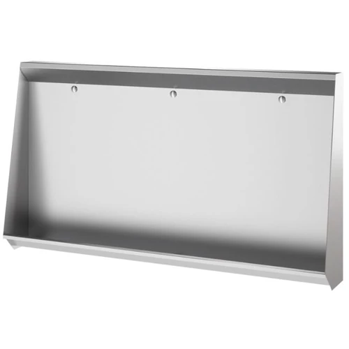 Vandálbiztos piszoár fal, padlón álló, beépített, 3 személyes, r.m. acél, selyem, 1,2 mm falvastagság, 1800 mm