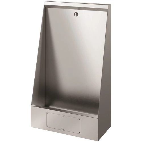 Vandálbiztos piszoár fal, padlón álló, 1 személyes, öblítőfejjel, középső 6/4