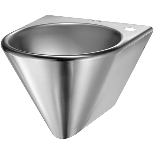 DELABIE TED vandálbiztos fali mosdó, kézmosó zárt szifonburkolattal, jobbos 35mm csapfurat, 1,5mm r.m acél