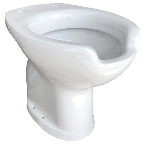 Álló, alsó kifolyású, elől kivágott, speciális egészségügyi WC-csésze, kerámia, fehér