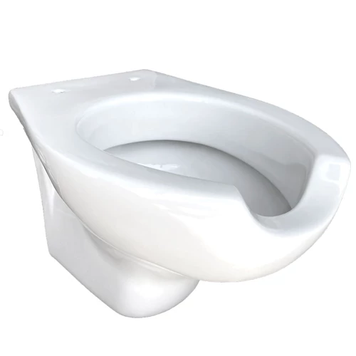 Fali, hátsó kifolyású, elől kivágott, speciális egészségügyi WC-csésze, kerámia, fehér