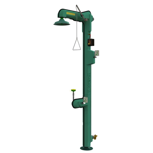 Fűtött vészzuhany, szemmosó és arcmosó kombi egység, fagyálló szigeteléssel -34°C-ig, ATEX robbanásbiztos