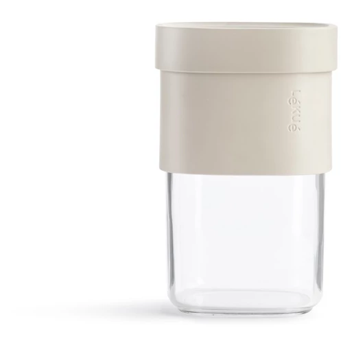 Lékué Flip Storage Food Container közepes élelmiszertároló edény, 600ml-850ml, bővíthető - 2 kapacitással, egymásra rakható, műanyag, áttetsző/bézs - 883149