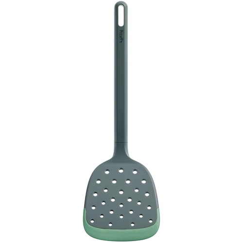 Lékué Non-Scratch Slotted Turner karcmentes lyukacsos spatula, akasztóval, hőálló, műanyag, zöld - 883507