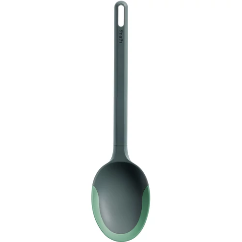 Lékué Non-Scratch Serving Spoon karcmentes tálalókanál szilikon peremmel, akasztóval, hőálló, műanyag, zöld - 883545
