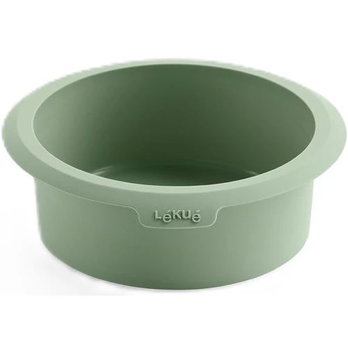 Lékué Air Fryer Mould kerek szilikon sütőforma kis és közepes méretű forrólevegős sütőbe, D=150mm belső méret, 55mm magasság, 185x55x195mm, zöld - 884108