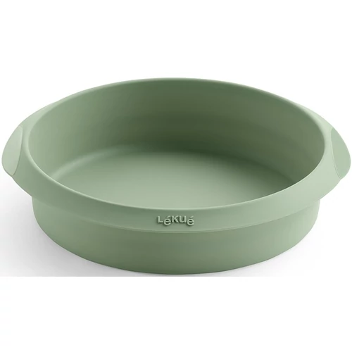 Lékué Air Fryer Mould kerek szilikon sütőforma közepes és nagy méretű forrólevegős sütőbe, D=200mm belső méret, 50mm magasság, 235x50x235mm, zöld - 884122