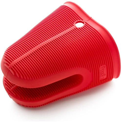 Lékué Silicone Kitchen Grip szilikon konyhai sütőkesztyű, 1db, bordázott csúszásgátló felülettel, hőálló, mosogatógépben mosható, piros - 884764