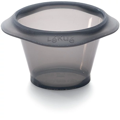 Lékué Silicone Molten Lava Cake Mould szilikon szuflé és lávasüti sütőforma szett, 6db-os, 150ml, D=75mm, fekete - 887901