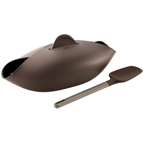 Lékué Bread Maker Kit kenyérsütő szett, oldalsó nyílások a levegő keringéséért, spatulával, szilikon, barna - 888281