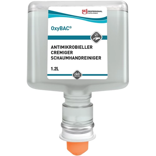 SCJP OxyBAC fertőtlenítő habszappan, hozzáadott illatanyag nélkül, színezékmentes, bőrbarát, TouchFREE Ultra automata adagolóhoz, 1,2L patron
