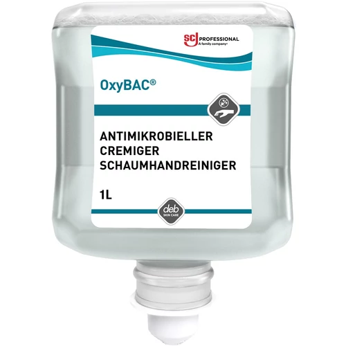 SCJP OxyBAC fertőtlenítő habszappan, hozzáadott illatanyag nélkül, színezékmentes, bőrbarát, Proline manuális adagolóhoz, 1L patron