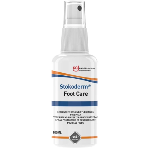SCJP Protect Stoderm Foot Care alkoholos lábápoló spray eukaliptusz, rozmaring és zsályaolaj illattal, gombásodás elleni nagylevelű csodamogyoró kivonattal, 100ml spray