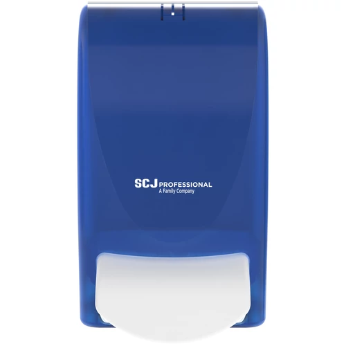 SCJP Proline nyomógombos adagoló patronos rendszerű kézhigiénés és bőrápoló termékekhez, manuális, 1L, ABS műanyag, kék/fehér