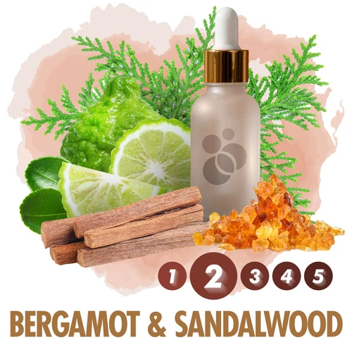 SensaMist Bergamot & Sandalwood légfrissítő illatolaj illatdiffúzorba 1L - fűszeres, citrus, bergamott, szantálfa, fás, barna cukor