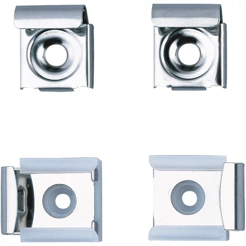 DELABIE tükörrögzítő szett 2db fix, 2db rugós rögzítőelem, r.m. acél, max. 6mm / 8kg