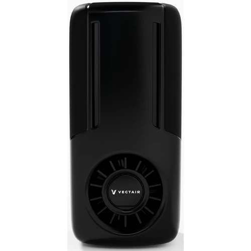 V-Air Flow innovatív ventilátoros illatosító készülék 30 napos cikluson át fokozódó légáramlattal, akár 55m3 aktív illatosítására, elemes, venturi effektust képző műanyag ház, fekete