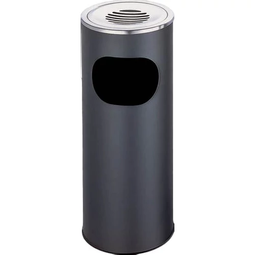 Hamutartós hulladékgyűjtő, 12 liter, acél, fekete