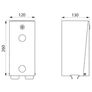 Kép 2/2 - DELABIE vandálbiztos kistekercses WC-papír adagoló, szögletes, 1 mm vastag r.m. acél, fényes, 2 tekercses, szintjelzővel, kulccsal zárható, szemből nyitható