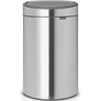 Kép 1/18 - Brabantia Touch Bin New Recycle Soft-Touch nyomófedeles szelektív kuka, ovális, 23+10L - G+C méret, r.m. acél selyem - 100680