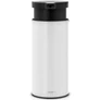 Kép 1/7 - Brabantia Profile pumpás szappanadagoló, 180ml könnyen utántölthető, szabadon álló, csöpögésmentes pumpa, csúszásmentes talp, H=165mm, r.m. acél, fehér - 108181
