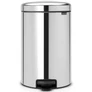 Kép 1/11 - Brabantia NewIcon pedálos hulladékgyűjtő szagmentesen záródó Soft-Close fedél, műanyag tartály, 20L - Y méret, r.m. acél, fényes - 113987