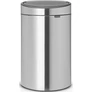 Kép 1/17 - Brabantia Touch Bin New Soft-Touch nyomófedeles hulladékgyűjtő belső tartállyal, ovális, 40L - L méret, r.m. acél selyem matt - 114823