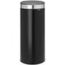 Kép 1/6 - Brabantia Touch Bin New Soft-Touch nyomófedeles hulladékgyűjtő belső tartállyal, kerek, 30L - G méret, acél, matt fekete test, ujjlenyomatmentes fedő - 115448