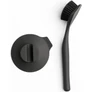 Kép 1/9 - Brabantia SinkSide Dish Brush with Suction Cup Holder mosogatókefe tapadókorongos tartóval, beépített kaparóval, műanyag, sötétszürke - 117589