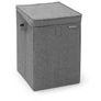 Kép 1/10 - Brabantia Stackable Laundry Box egymásra helyezhető szennyestartó doboz, fix tetővel, téglalap formájú, 35L, borsfekete - 120442