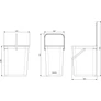 Kép 9/10 - 129940 Brabantia Sort &amp; Go konyhai szemetes felnyitható fedéllel CAD rajza.