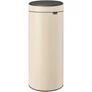 Kép 1/8 - Brabantia Touch Bin New Soft-Touch nyomófedeles hulladékgyűjtő belső tartállyal, kerek, 30L - G méret, acél, világos bézs - 149986