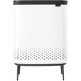 Kép 1/19 - Brabantia Bo Laundry Bin lábakon álló szennyestartó szellőző nyílásokkal, tépőzáras, mosható szennyesgyűjtő zsák, Bo forma, extra nagy méret 2x45L, acél, fehér - 200540