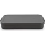 Kép 1/11 - Brabantia Make & Take Flat Lunch Box lapos ételhordozó doboz, 1100 ml, bepattintós (clip-on) zárómechanizmus, BPA mentes műanyag, sötétszürke - 202704