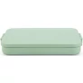 Kép 1/7 - Brabantia Make & Take Flat Lunch Box lapos ételhordozó doboz, 1100 ml, bepattintós (clip-on) zárómechanizmus, BPA mentes műanyag, jáde zöld - 202926