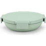 Kép 1/16 - Brabantia Make & Take Lunch Bowl ételhordozó tál, 1000 ml, szivárgás- és légmentes záródás, bepattintós (clip-on) zárómechanizmus, lapos - kerek forma, BPA mentes műanyag, jáde zöld - 206320