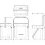 Kép 12/13 - 211683 Brabantia Sort &amp; Go konyhai szemetes CAD rajza.